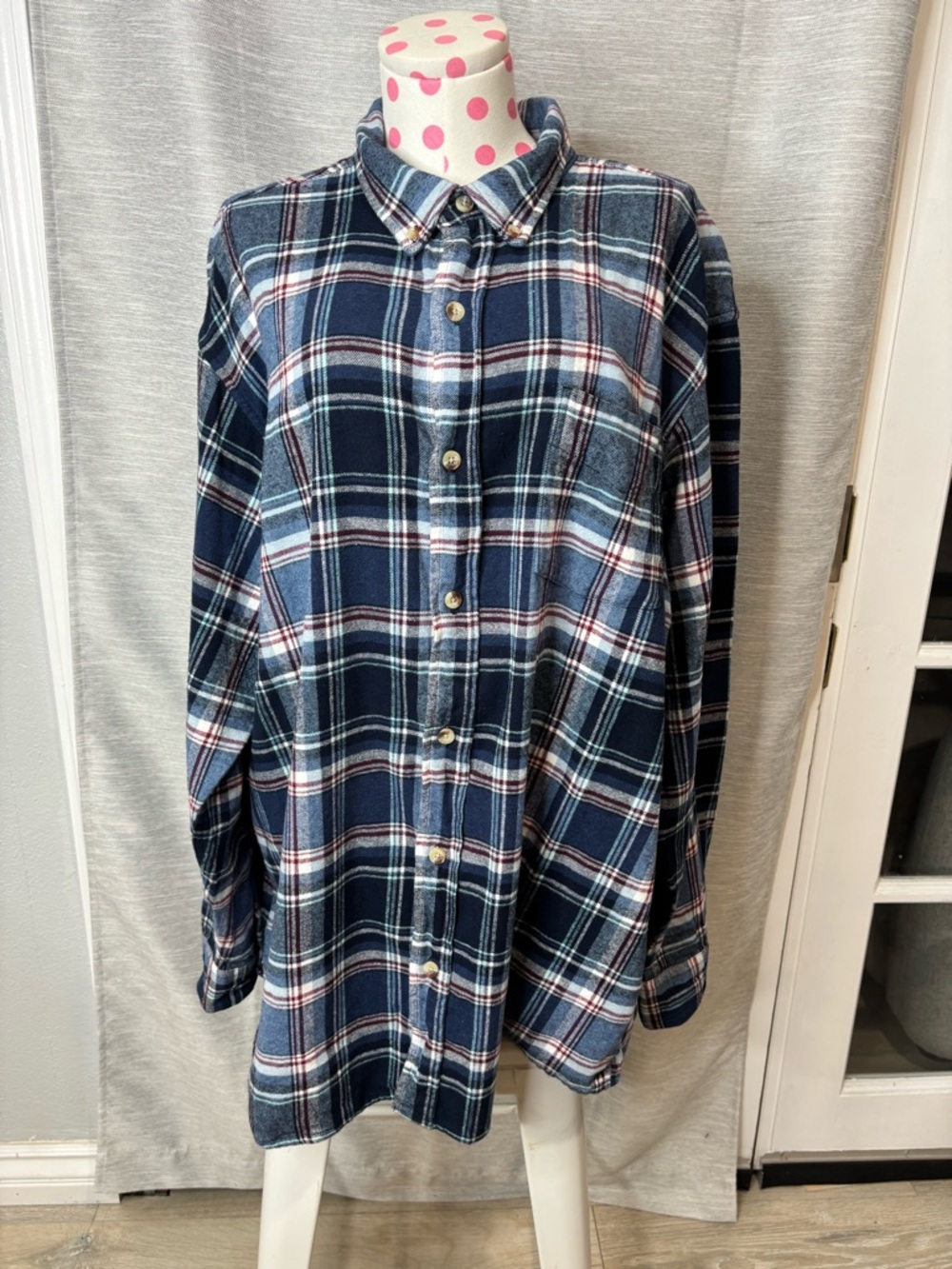 RedHead Navy Blue Plaid Button-Down Shirt